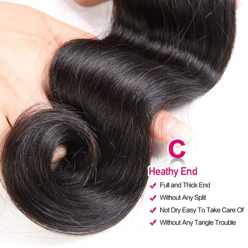 Wingirl Beauty Princess Brazilian Hair Body Wave 3 Bundles 16 18 20inchs 10A Human Hair Weave Bundles Natural color - Image 5